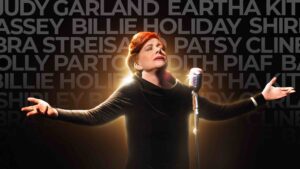 Bernadette Robinson from They Sang at Carnegie Hall - getting ready to sing on stage